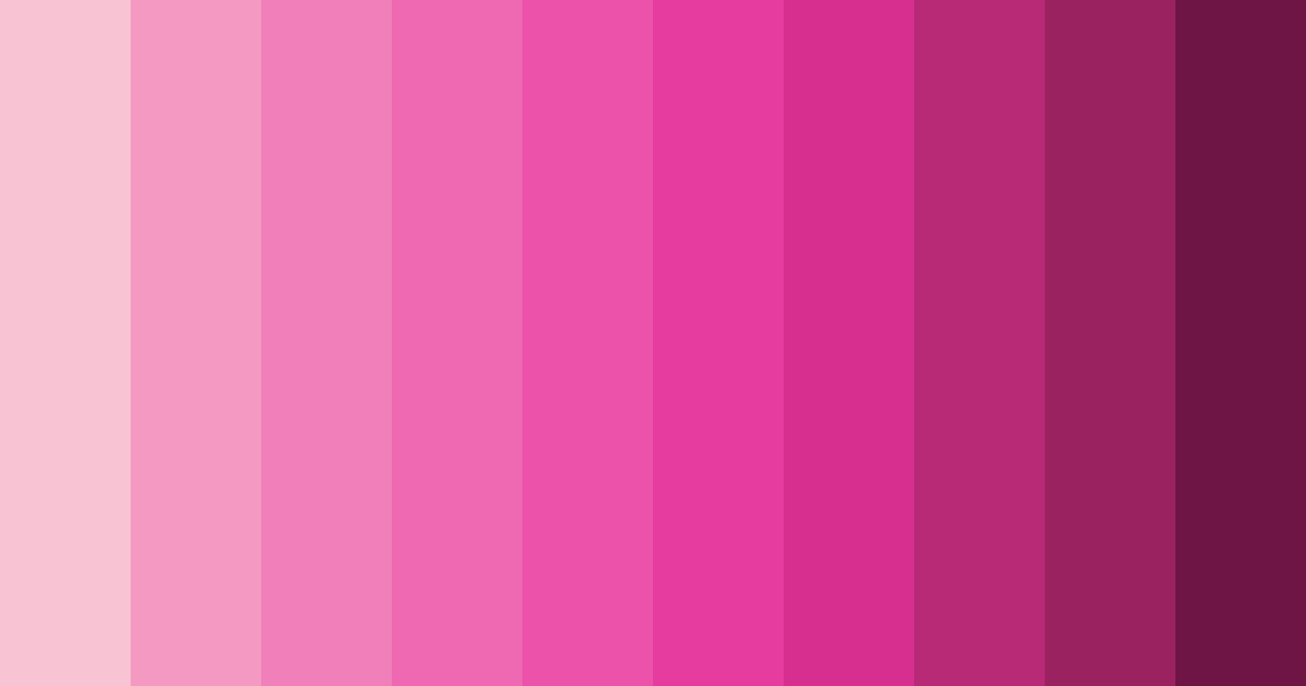 Download vibrant pink color palette PNG image (landscape)