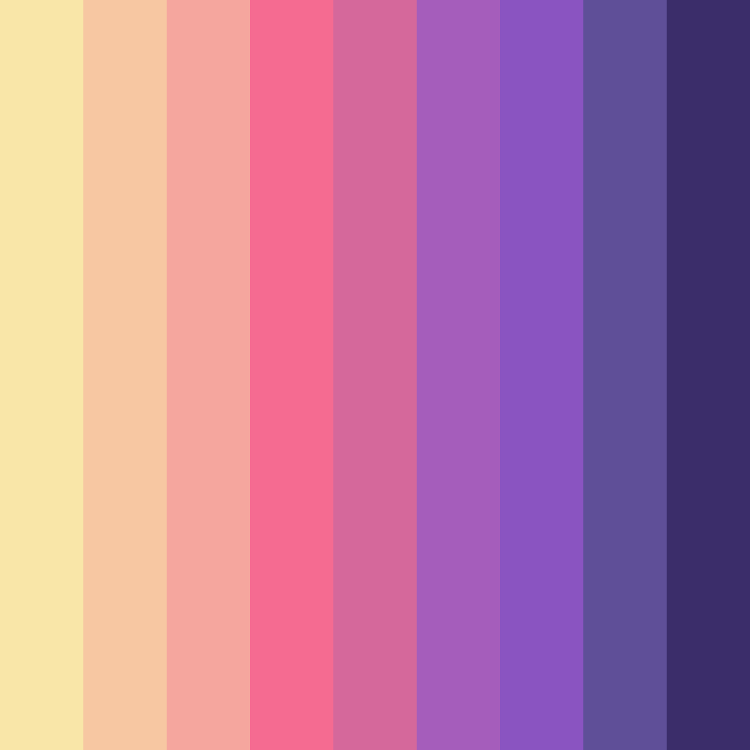 Download purple sunset color palette PNG image (square)