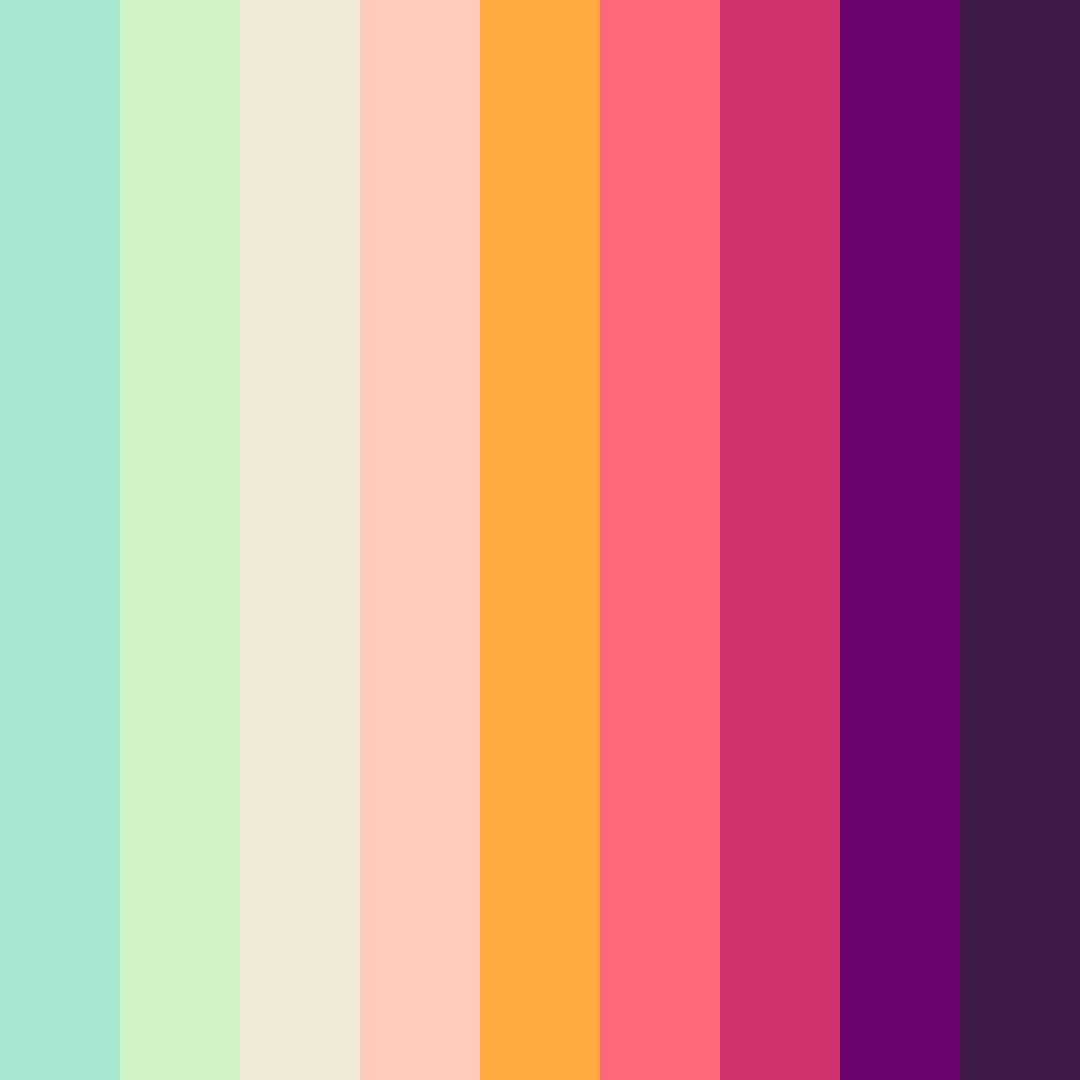Download neon green dream color palette PNG image (square)
