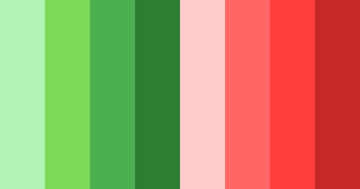 Download green red neon color palette PNG image (landscape)