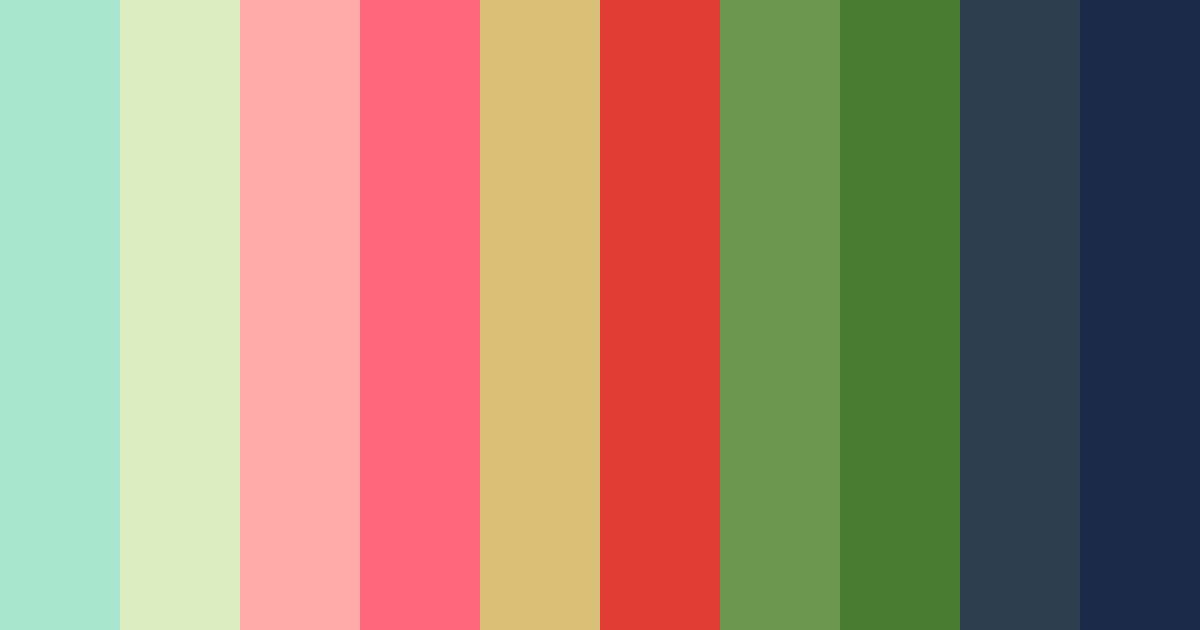 Download dark green and red harmony color palette PNG image (landscape)