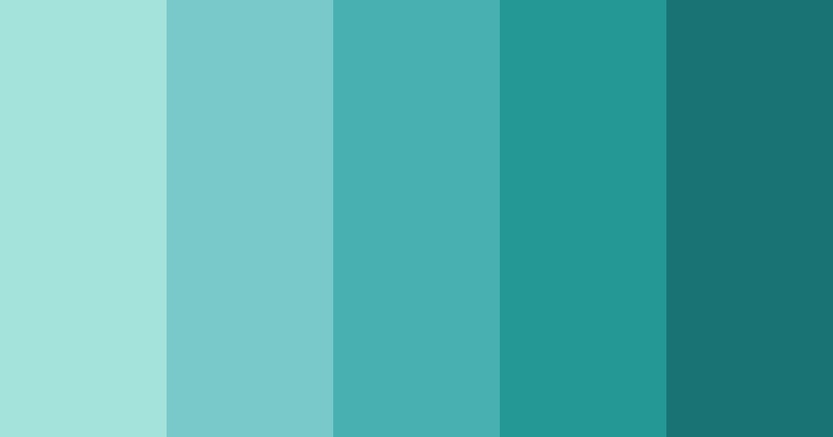 Download tropical teal breeze color palette PNG image (landscape)