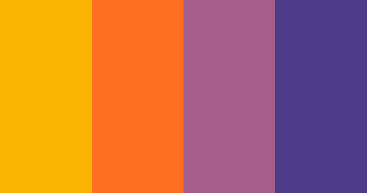 Download vibrant orange and purple color palette PNG image (landscape)