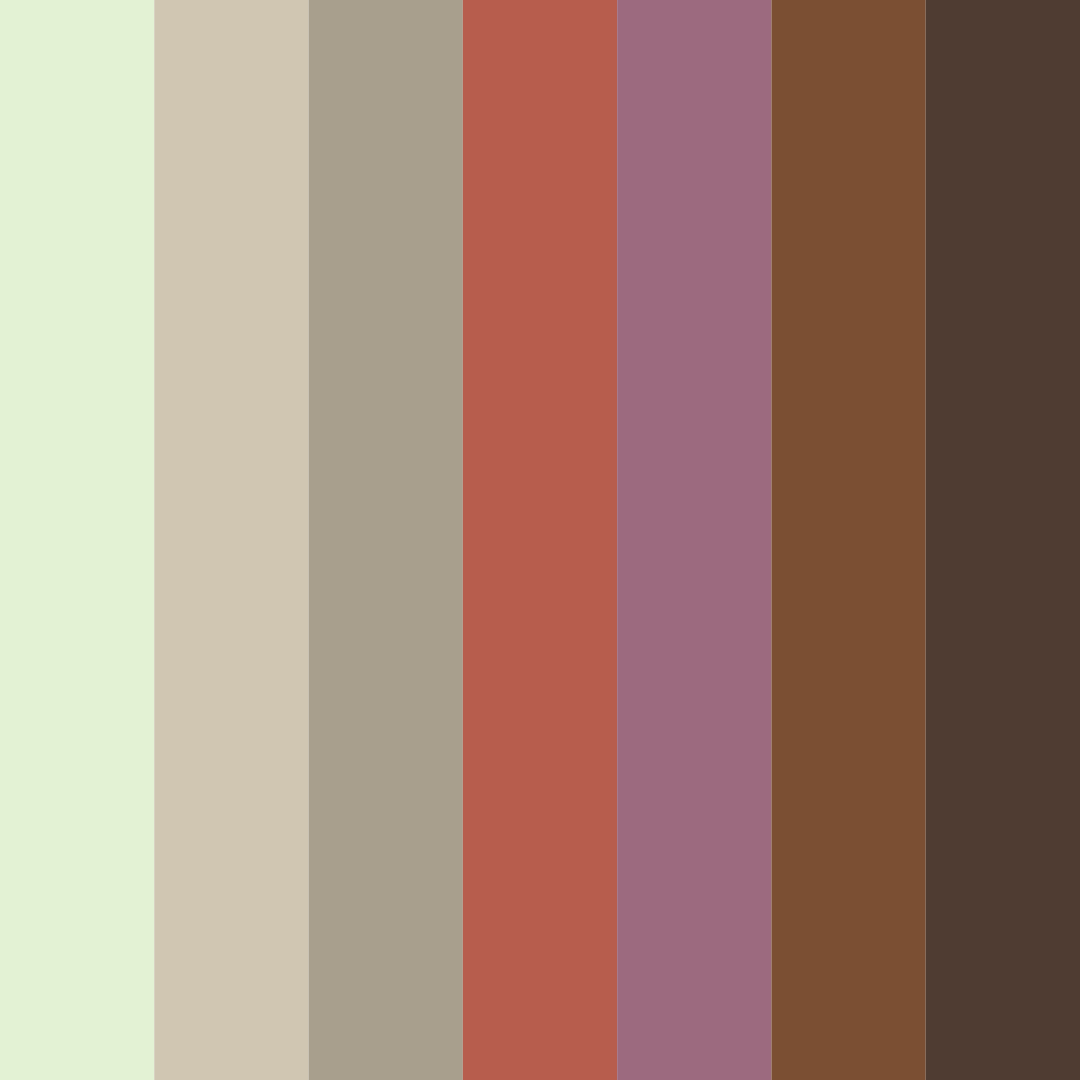 Download earthy green color palette PNG image (square)