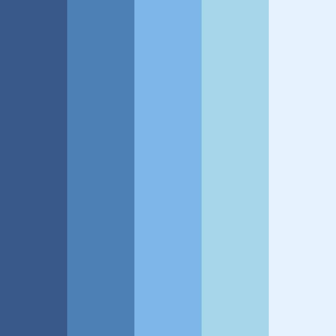 Download oceanic gradation color palette PNG image (square)