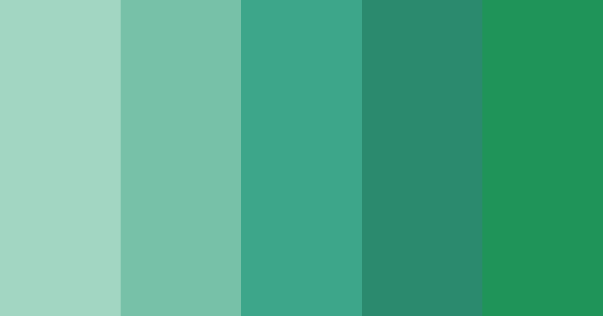 Download teal shades color palette PNG image (landscape)