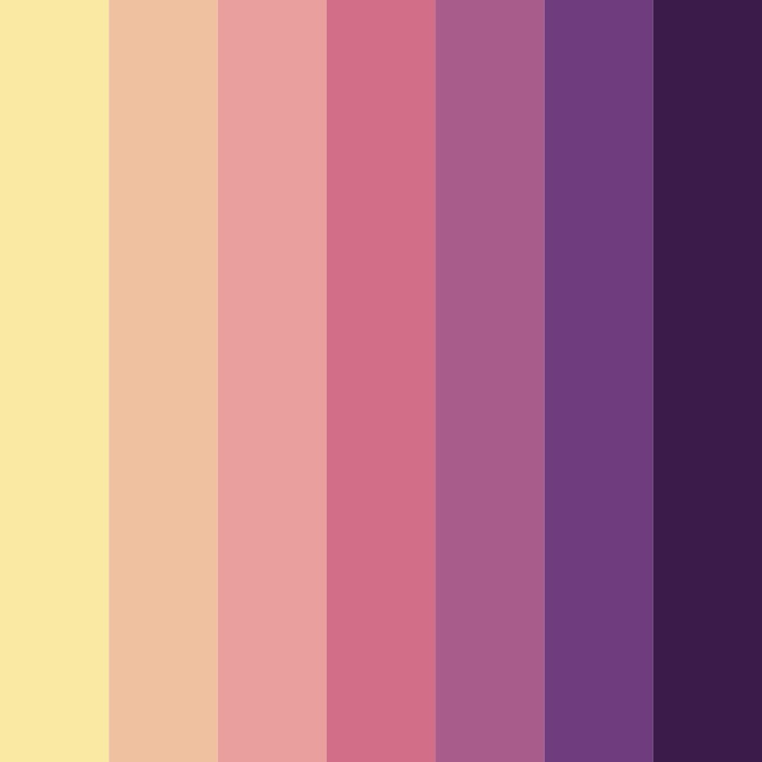 Download whimsical sunset blossoms color palette PNG image (square)