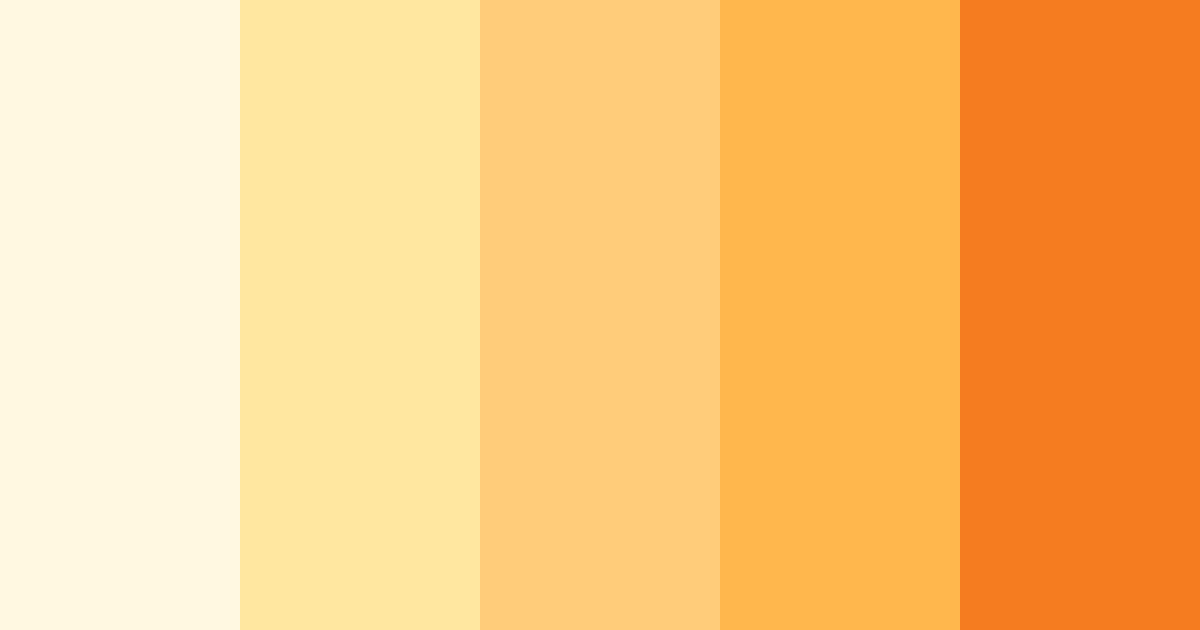 Download creamy orange color palette PNG image (landscape)