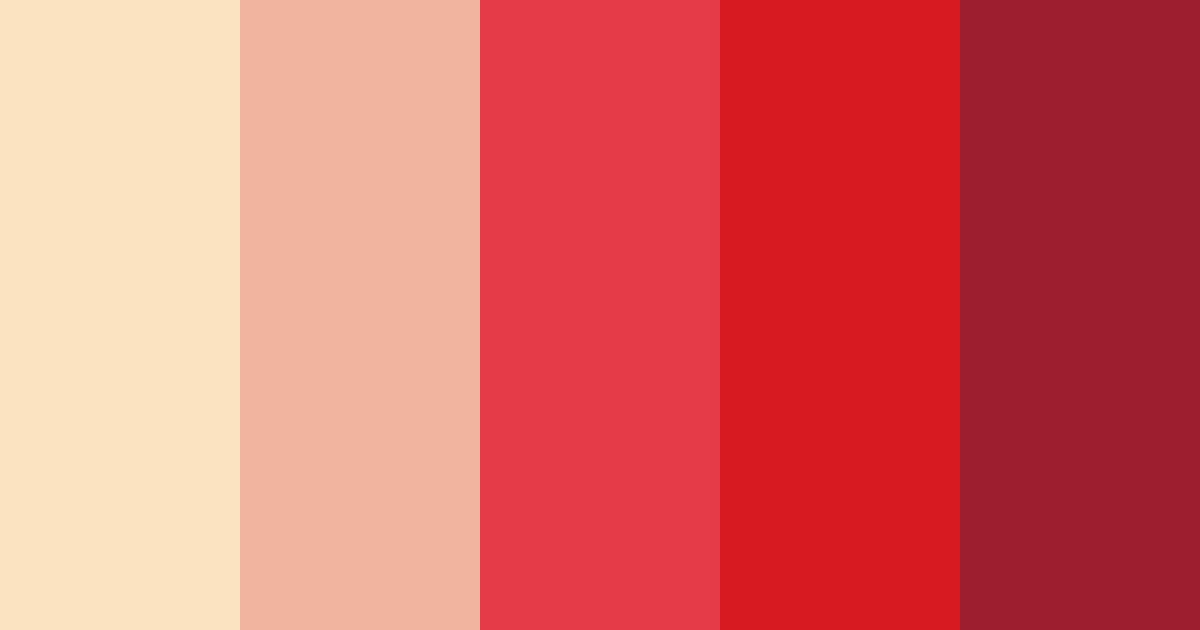 Download red sunset color palette PNG image (landscape)