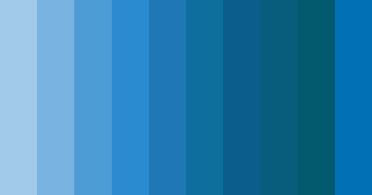 Download blue gradient color palette PNG image (landscape)