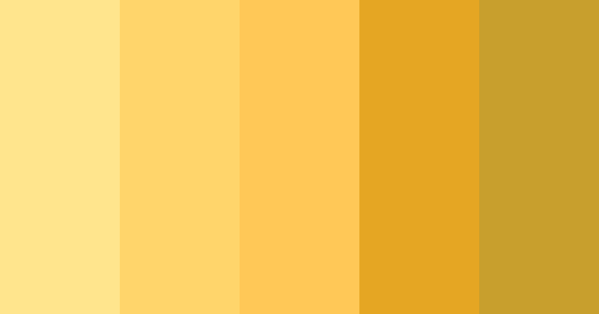 Download golden sunshine color palette PNG image (landscape)