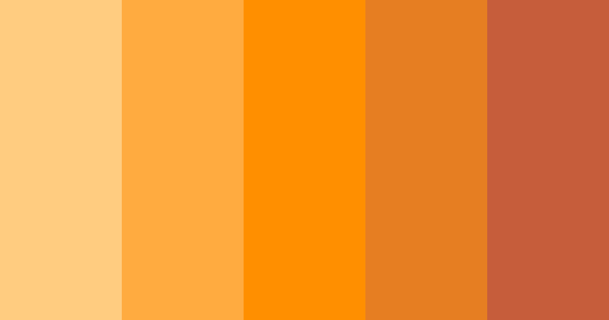 Download vibrant orange color palette PNG image (landscape)