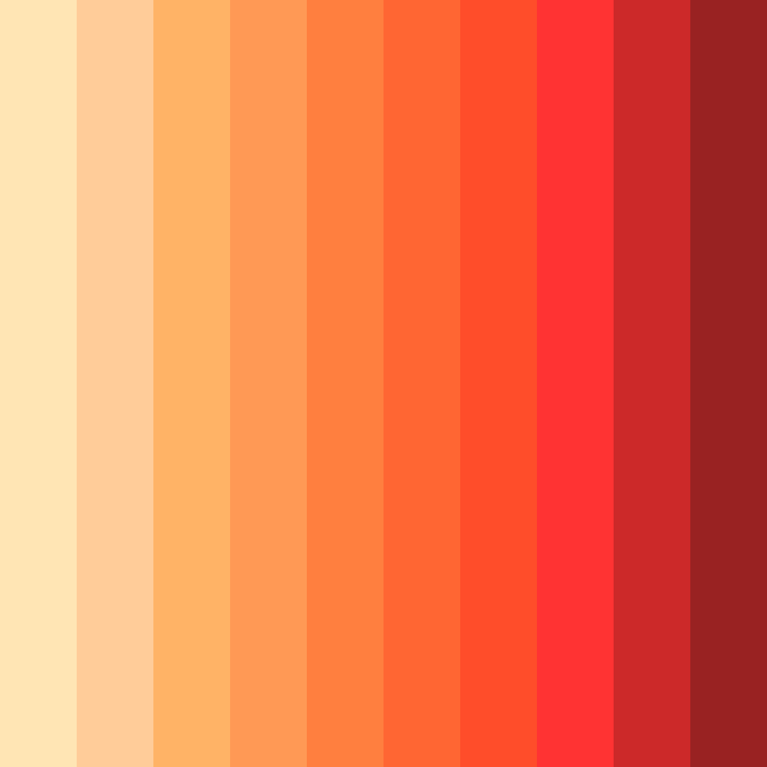 Download peachy sunset spectrum color palette PNG image (square)