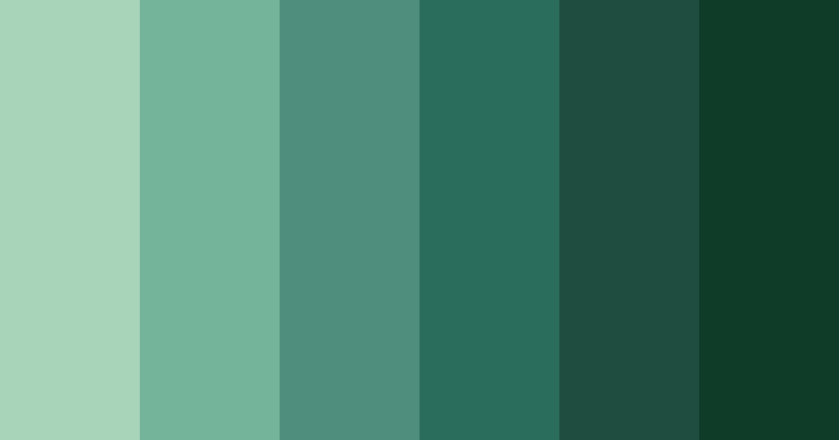 Download emerald shadows color palette PNG image (landscape)