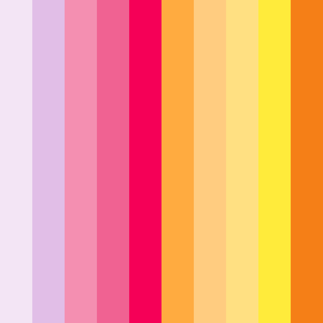 Download warm sunset color palette PNG image (square)