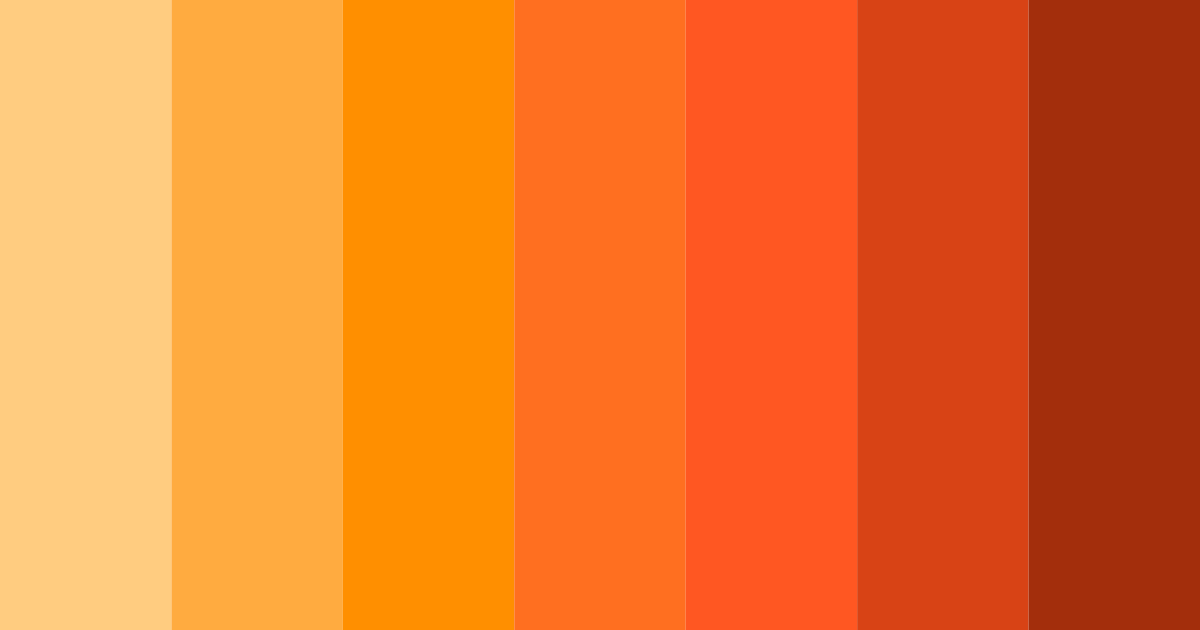 Download tropical ember glow color palette PNG image (landscape)