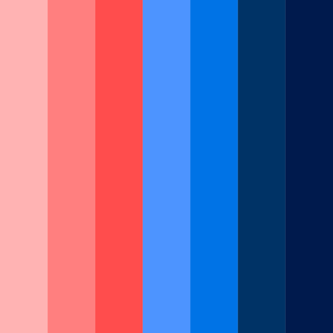 Download red and blue fusion color palette PNG image (square)