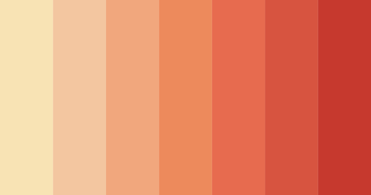 Download warm coral color palette PNG image (landscape)