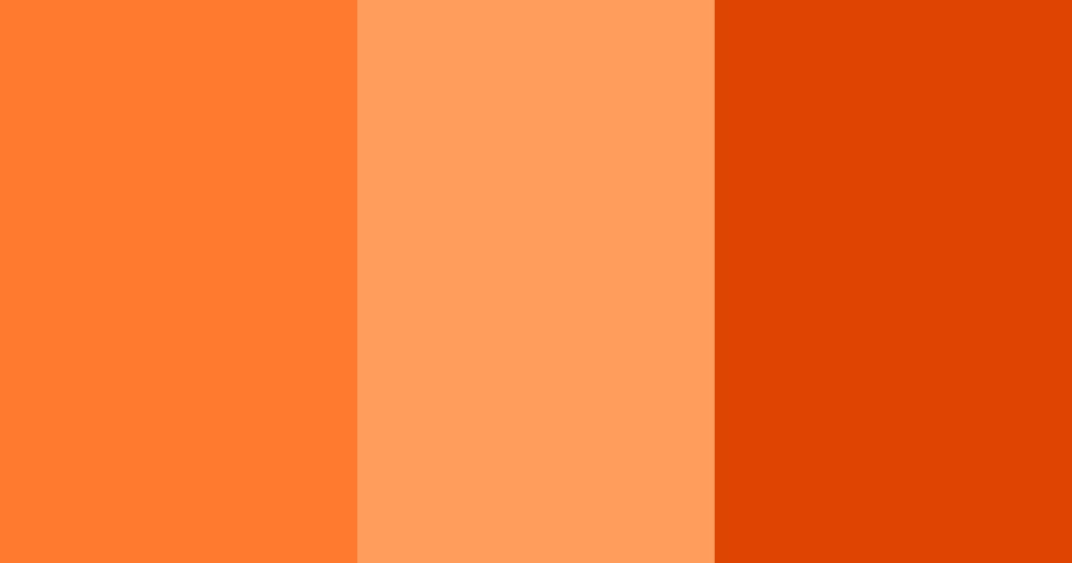 Download vibrant orange color palette PNG image (landscape)