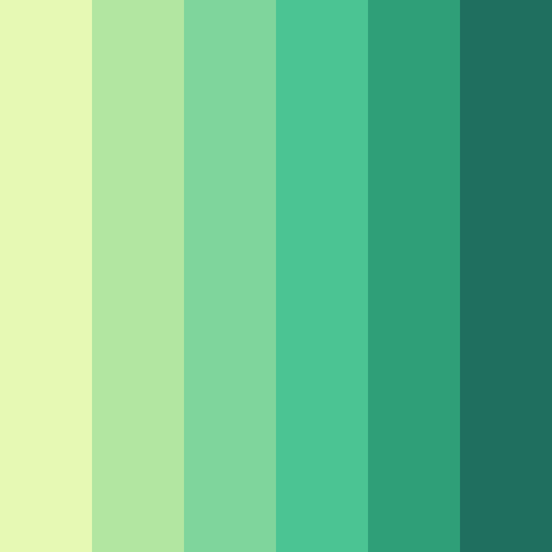Download verdant awakening color palette PNG image (square)