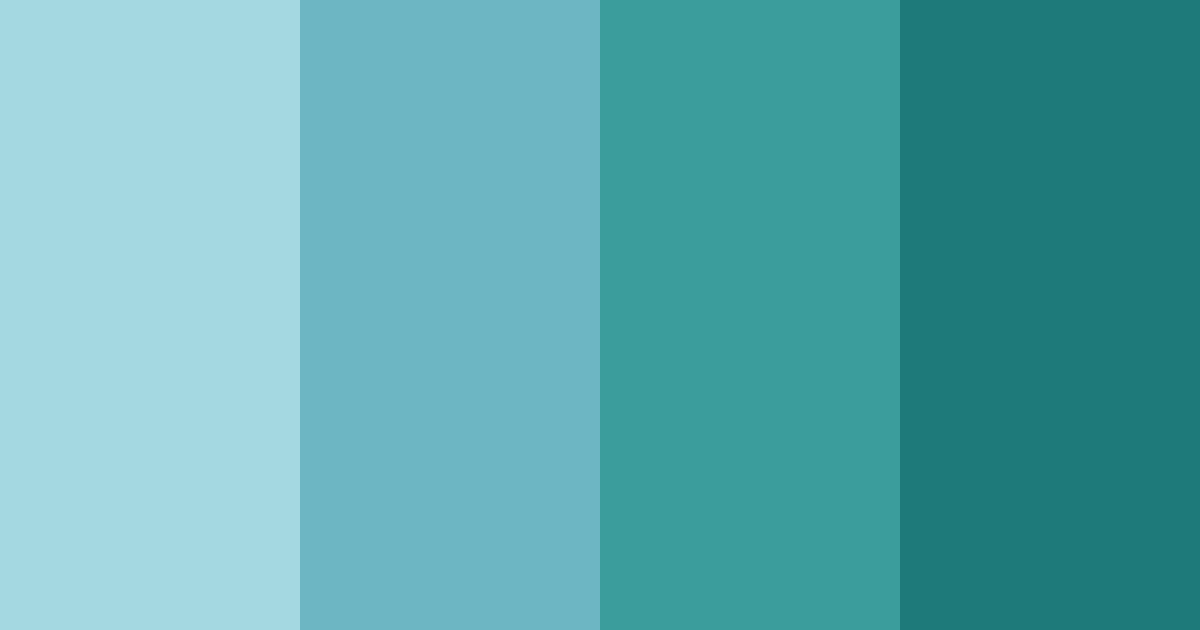 Download shades of green blue color palette PNG image (landscape)