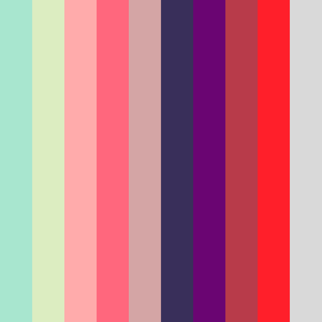 Download neon garden color palette PNG image (square)