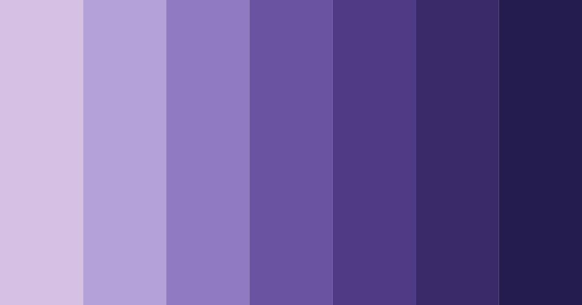Download shades of lilac color palette PNG image (landscape)