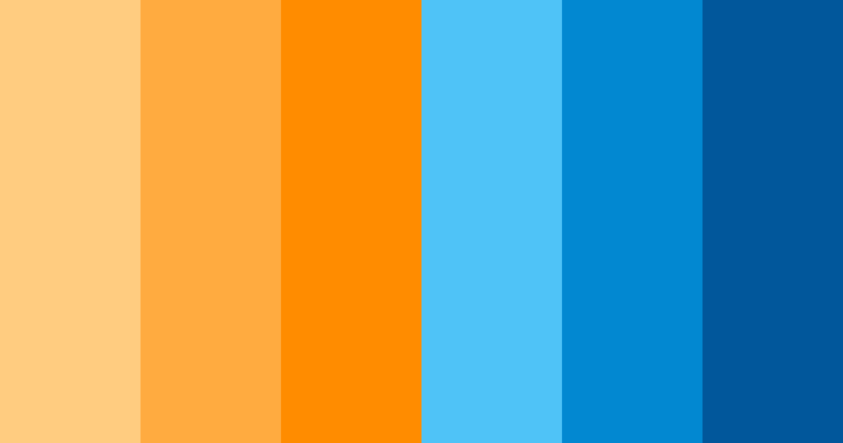 Download orange blue color palette PNG image (landscape)