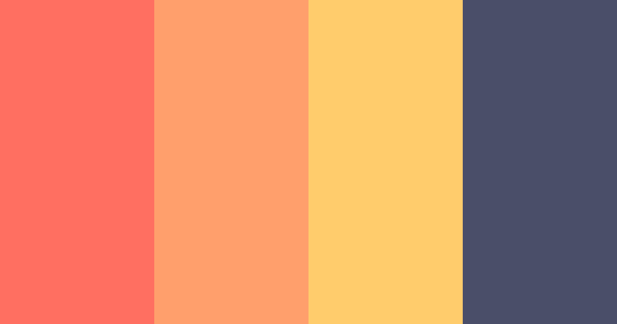 Download contrasting coral color palette PNG image (landscape)