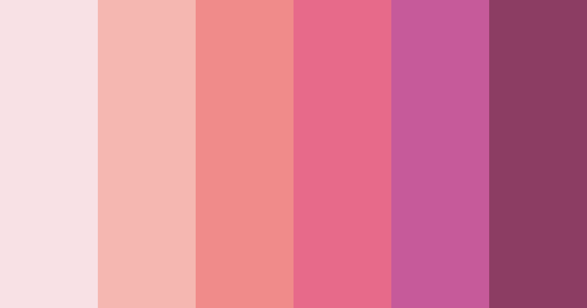 Download pink love color palette PNG image (landscape)