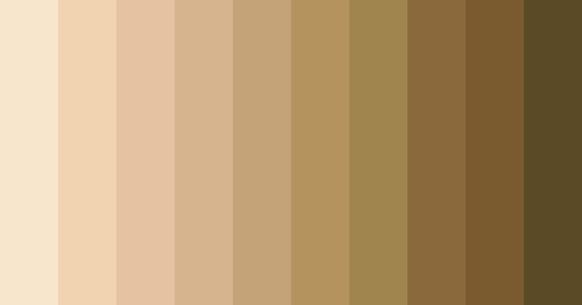 Download creamy beige shades color palette PNG image (landscape)