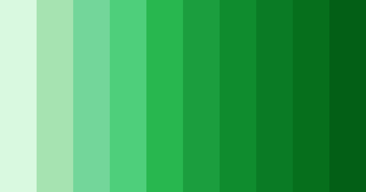 Download emerald serenade color palette PNG image (landscape)