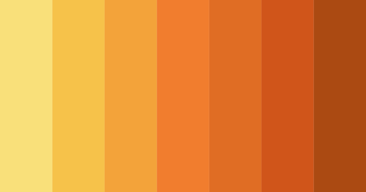 Download orange citrus color palette PNG image (landscape)