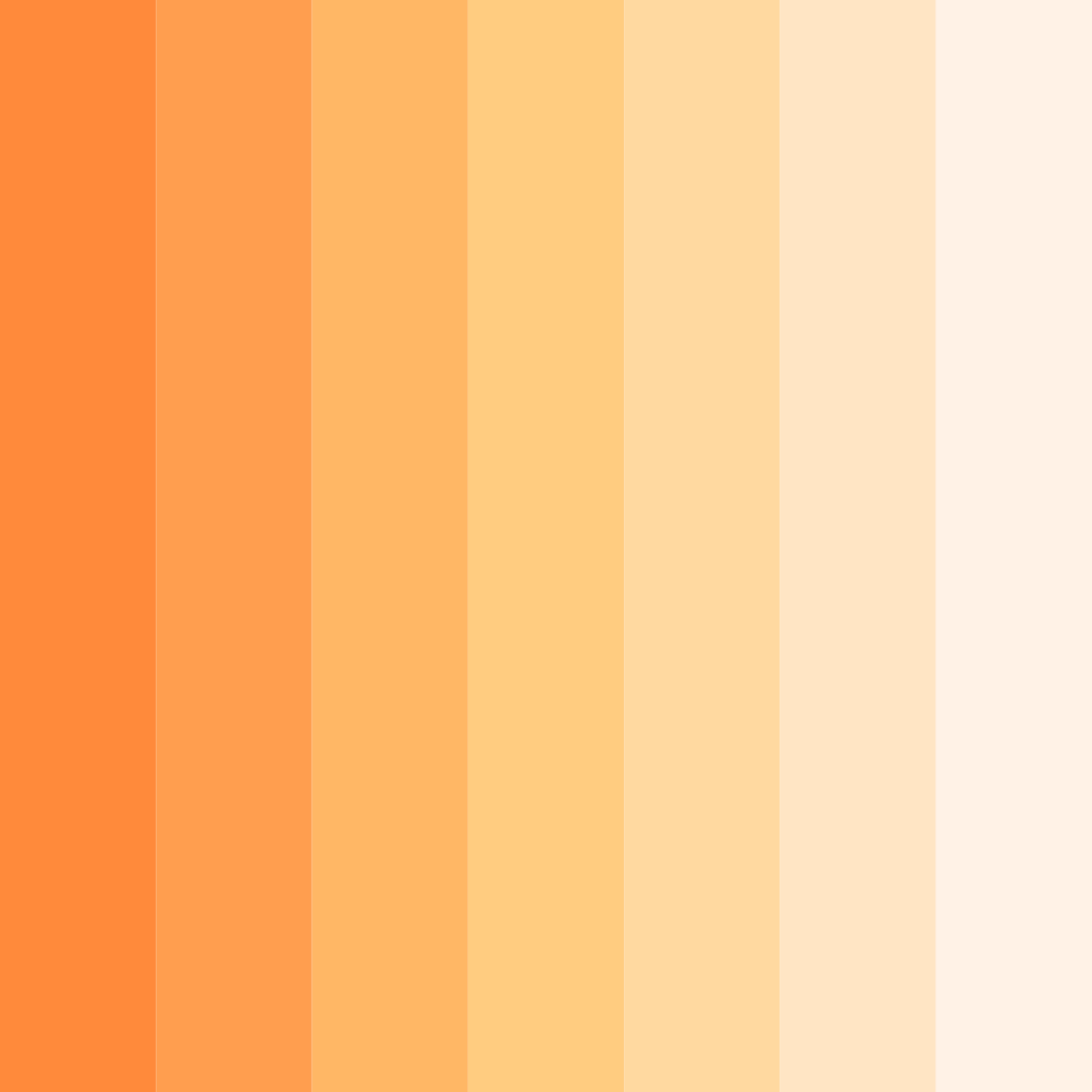 Download orange sunset color palette PNG image (square)