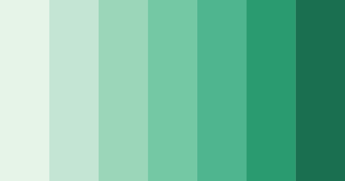 Download dark green shades color palette PNG image (landscape)