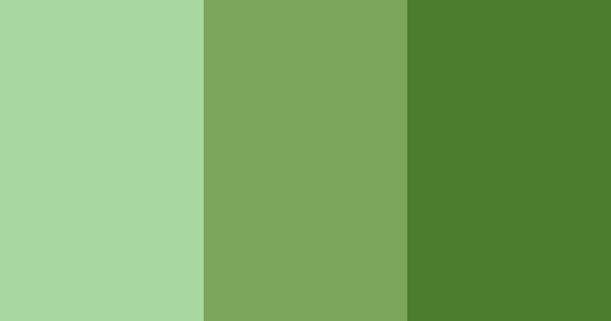 Download green shades color palette PNG image (landscape)