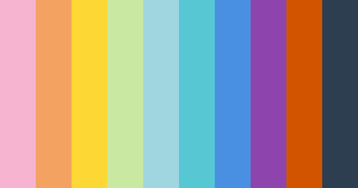 Download rainbow reverie color palette PNG image (landscape)