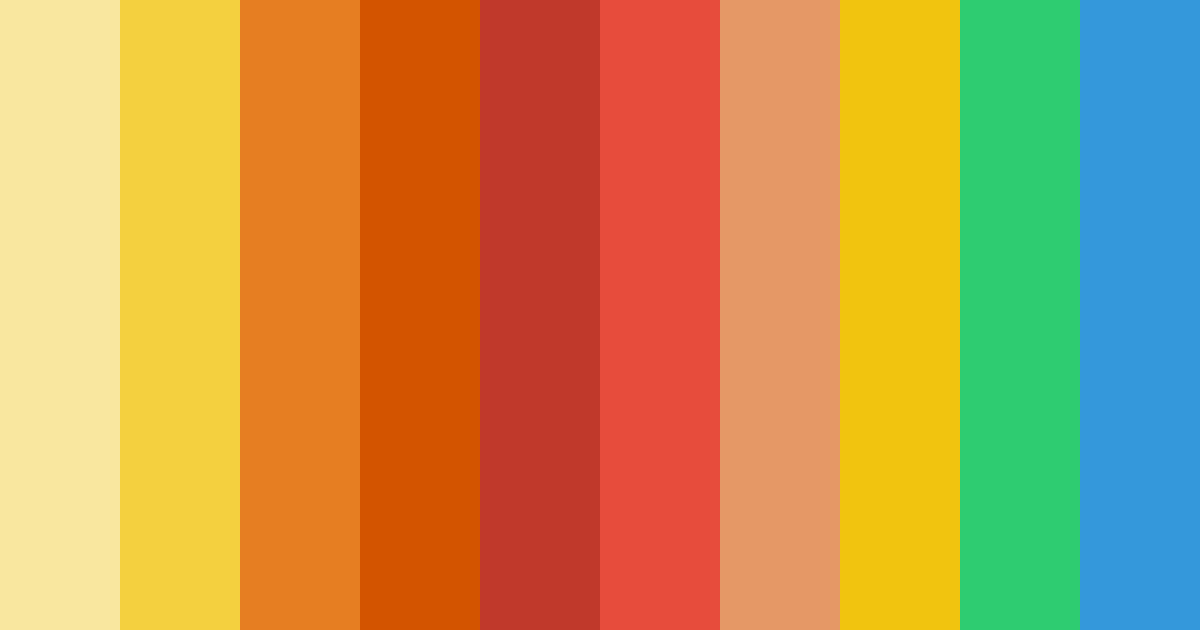 Download vibrant yellow color palette PNG image (landscape)