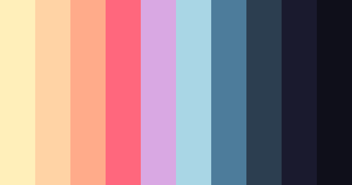 Download shades of pink and blue color palette PNG image (landscape)