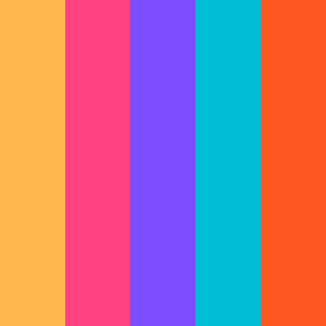 Download kaleidoscopic chaos color palette PNG image (square)