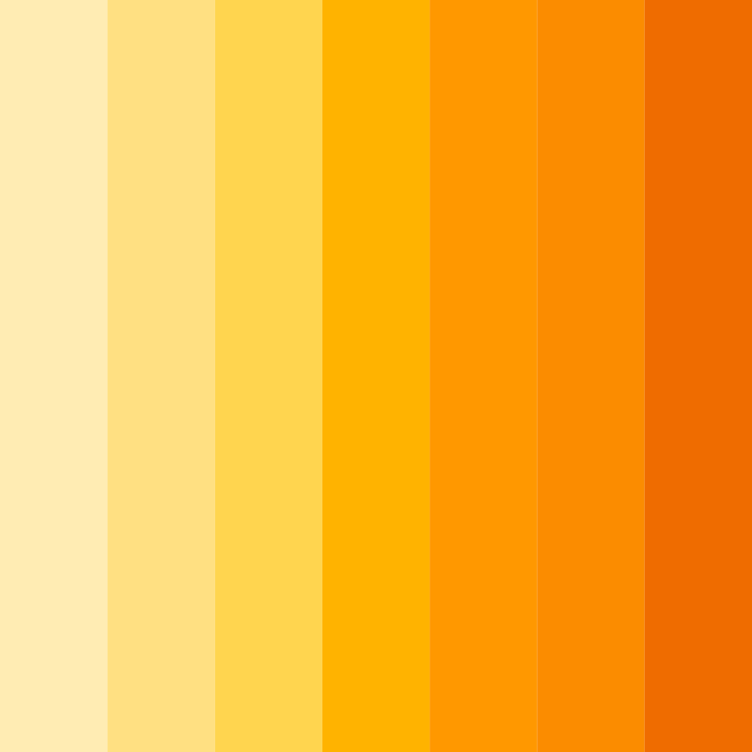 Download amber glow color palette PNG image (square)