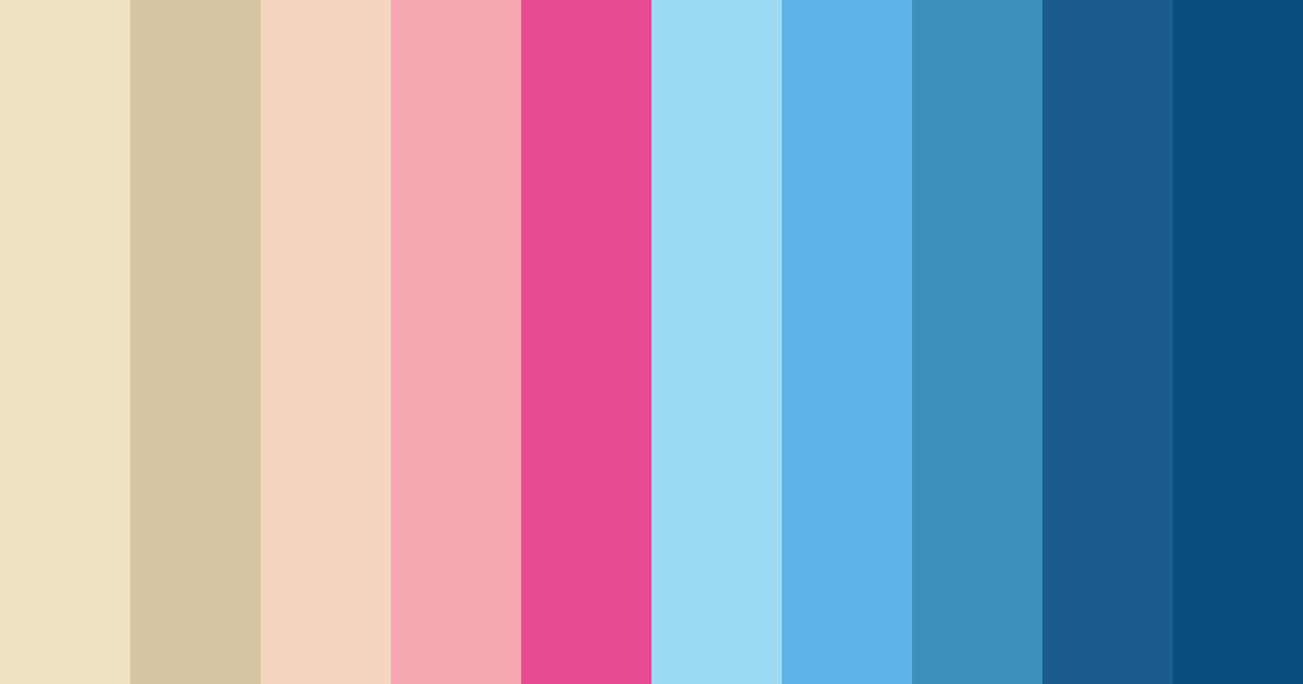 Download blue beach color palette PNG image (landscape)