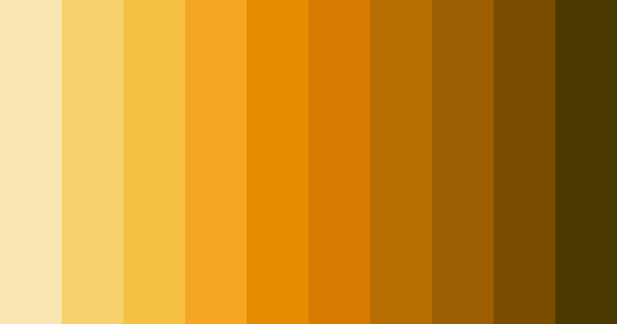 Download gold shades color palette PNG image (landscape)