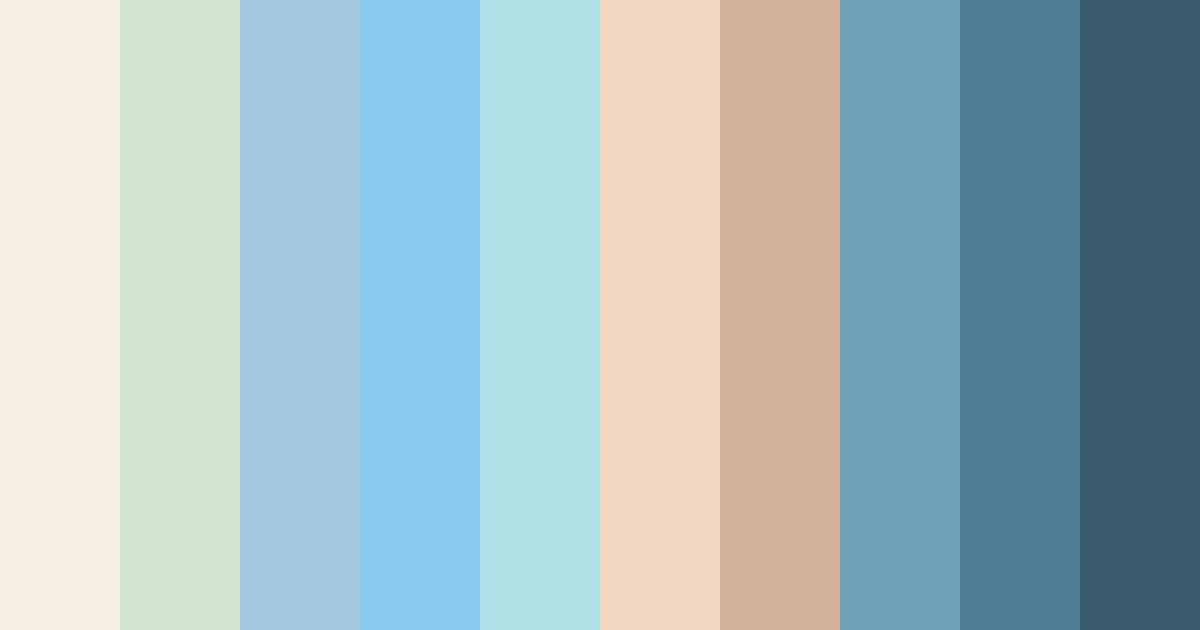 Download blue beach color palette PNG image (landscape)