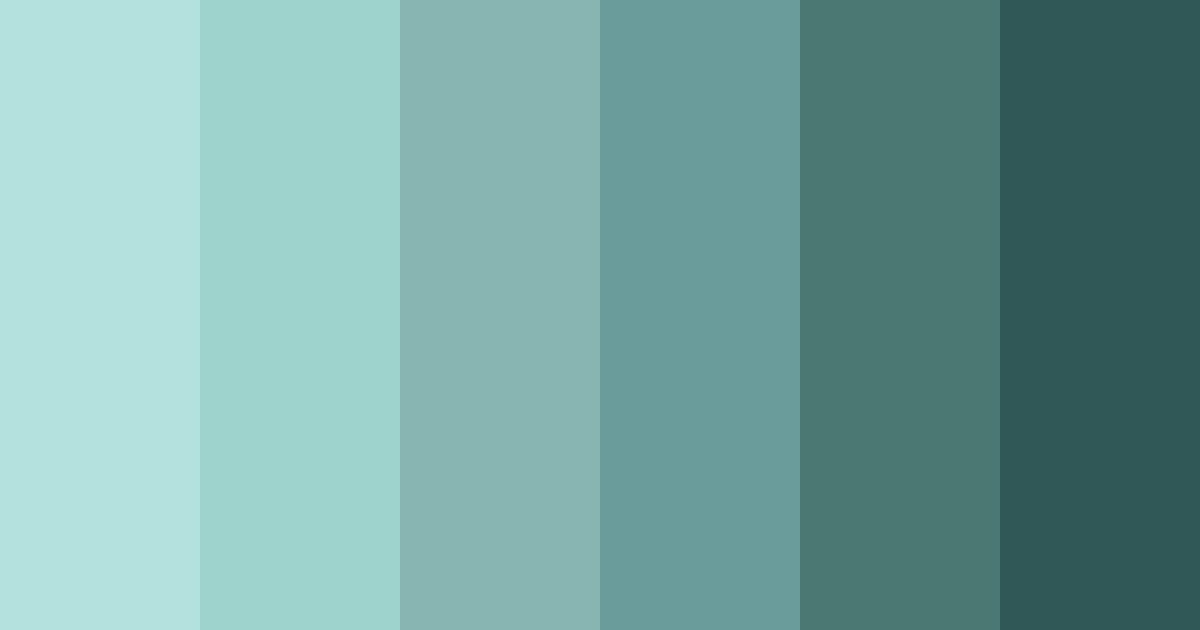 Download teal shades color palette PNG image (landscape)