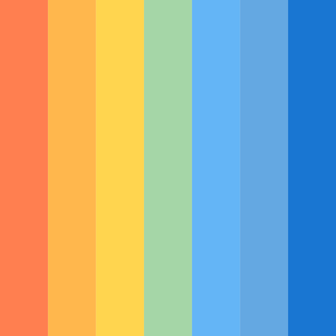 Download sunset spectrum color palette PNG image (square)