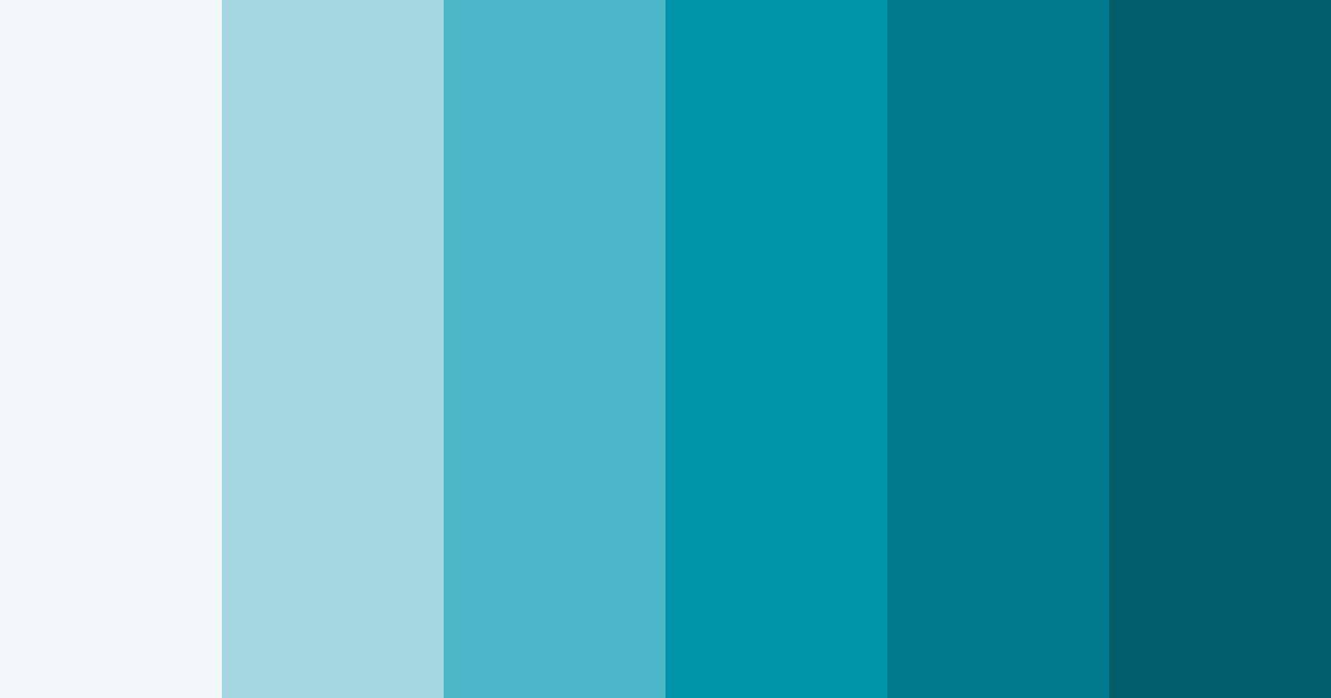 Download teal waters color palette PNG image (landscape)