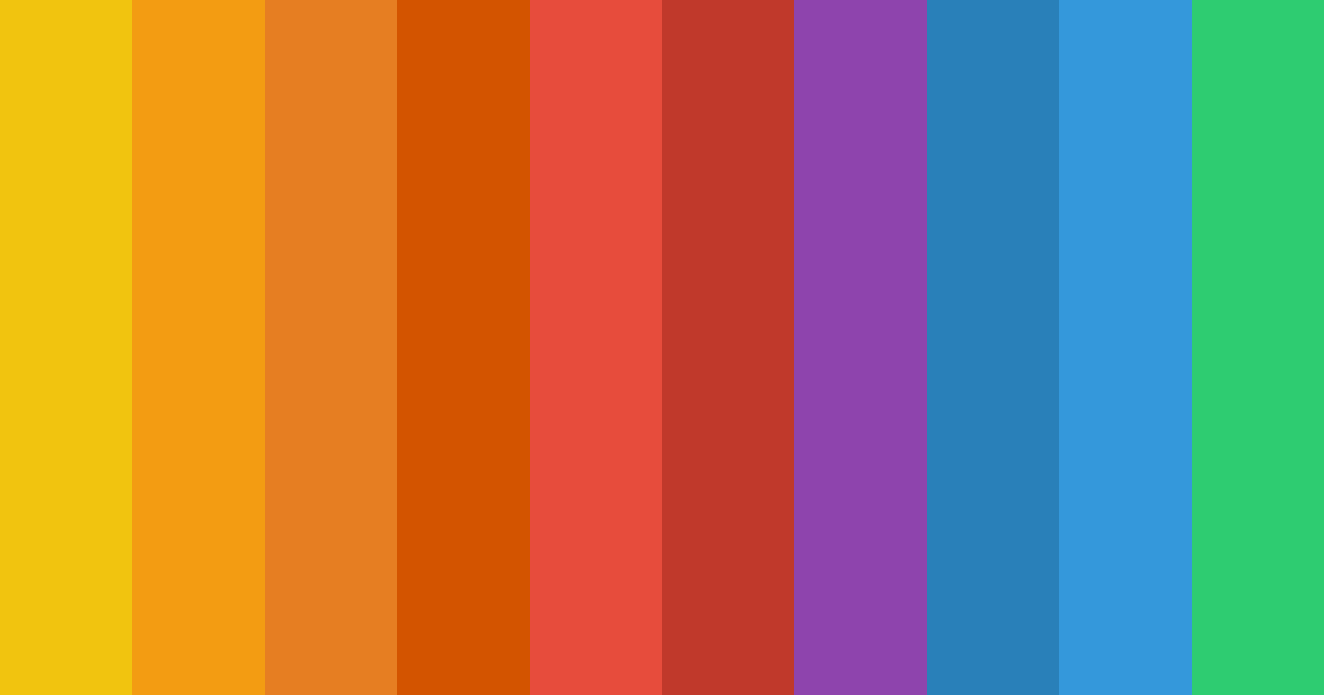 Download playful sunshine color palette PNG image (landscape)