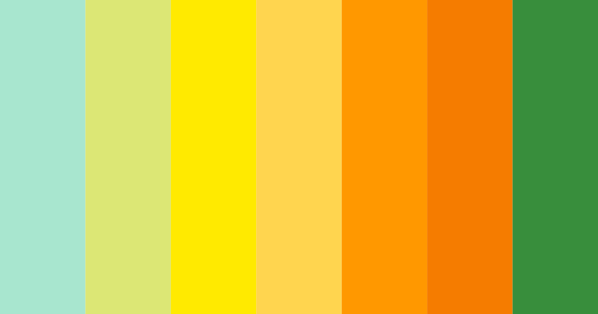 Download lush citrus harmony color palette PNG image (landscape)