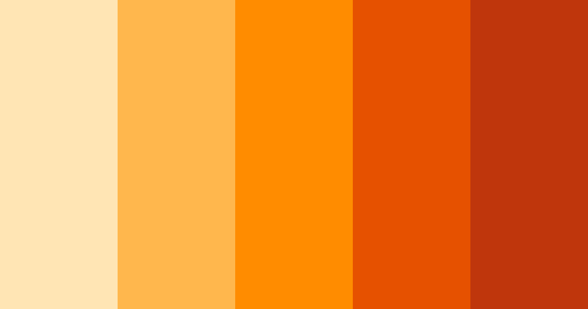 Download bright orange color palette PNG image (landscape)